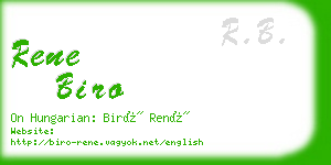 rene biro business card